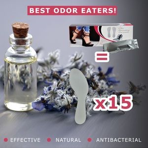 All natural odor eliminating shoe inserts